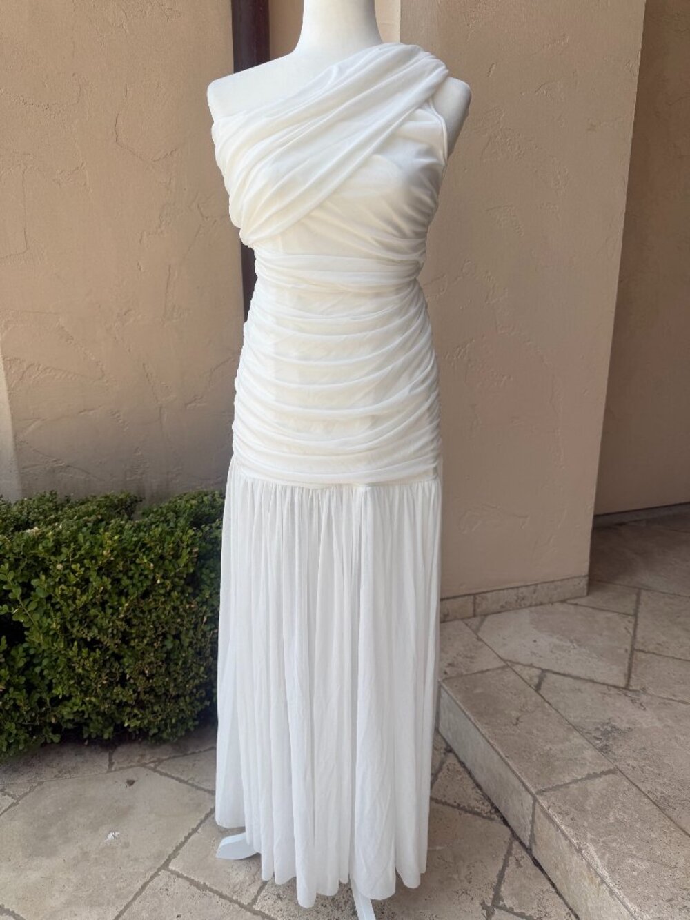 Women's One Should Sleeveless White Maxi Dress- Semi Sheer
